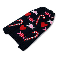 Christmas Holiday Candy Theme Warm Black Dog Sweater