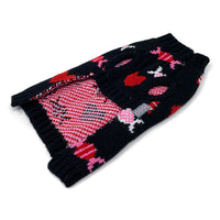 Christmas Holiday Candy Theme Warm Black Dog Sweater