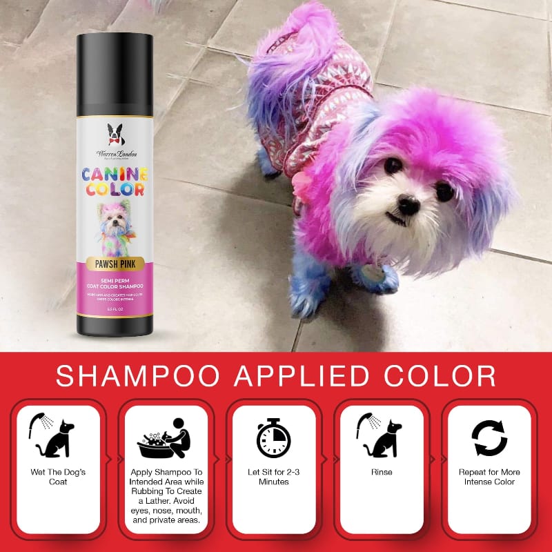 Warren London Spa Product Canine Color Semi Perm Coat Color Shampoo for Dogs