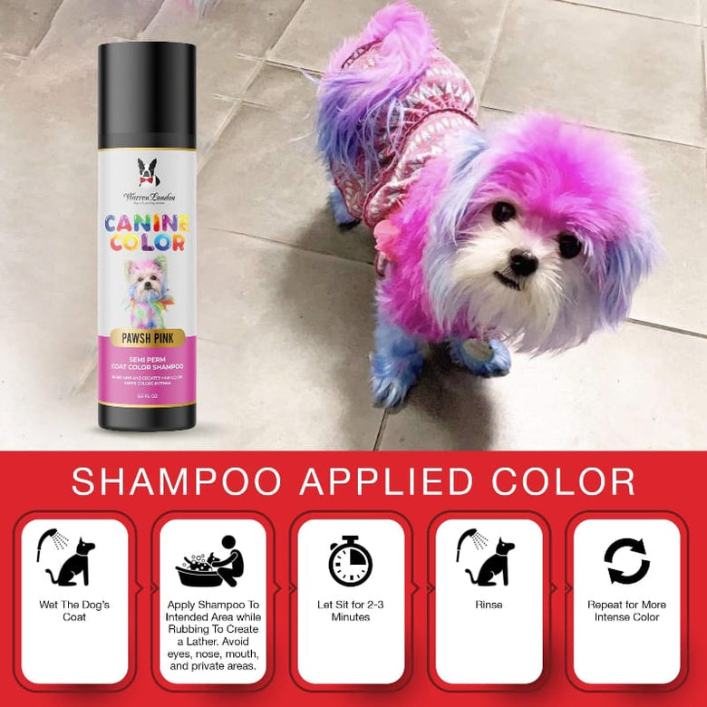 Warren London Spa Product Canine Color Semi Perm Coat Color Shampoo for Dogs