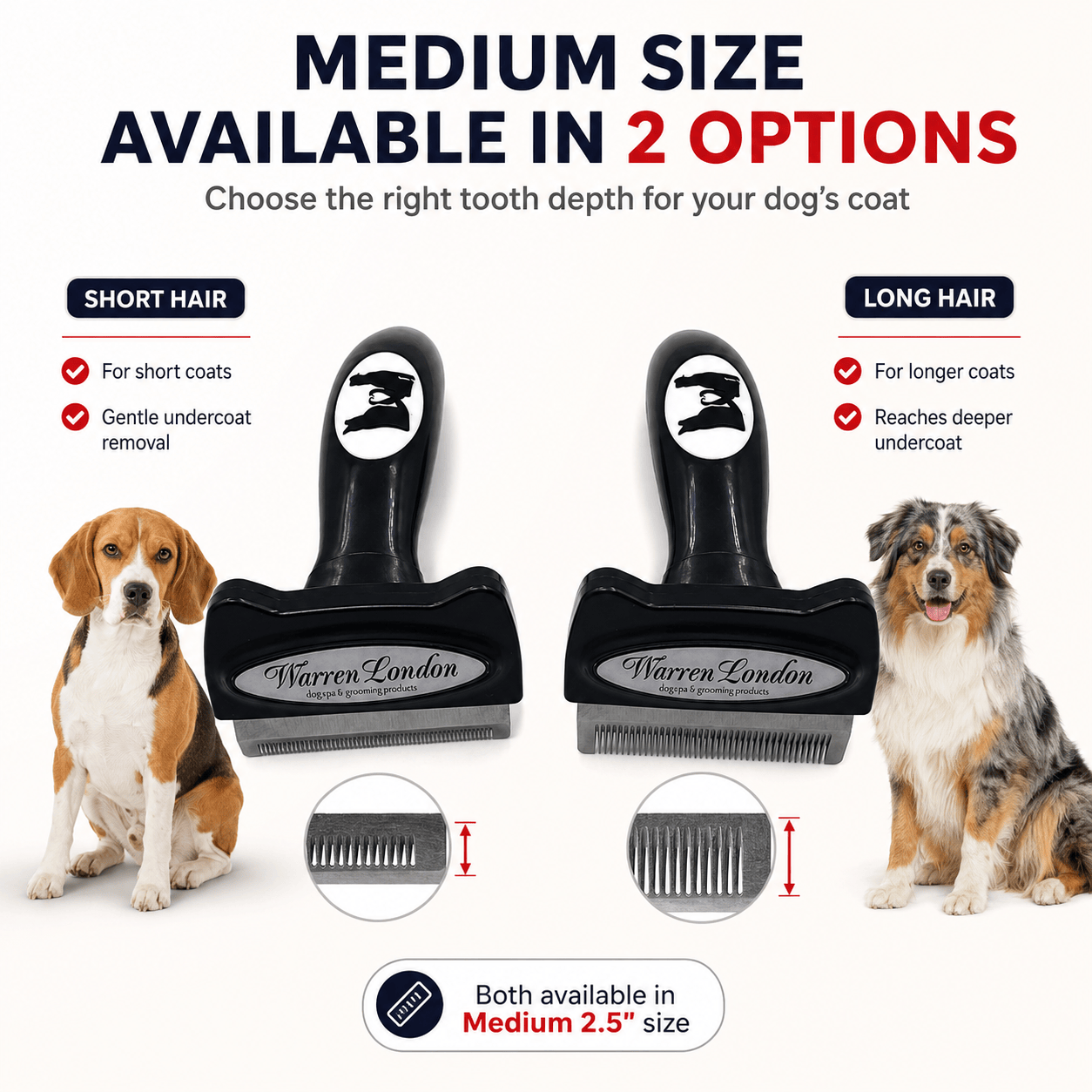 Warren London Leashes, Collars & Accessories Warren London Short Hair Deshedding Brush