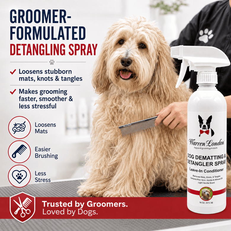 Warren London Spa Product Dog De-matting and Detangler Spray - Leave-In Conditioner