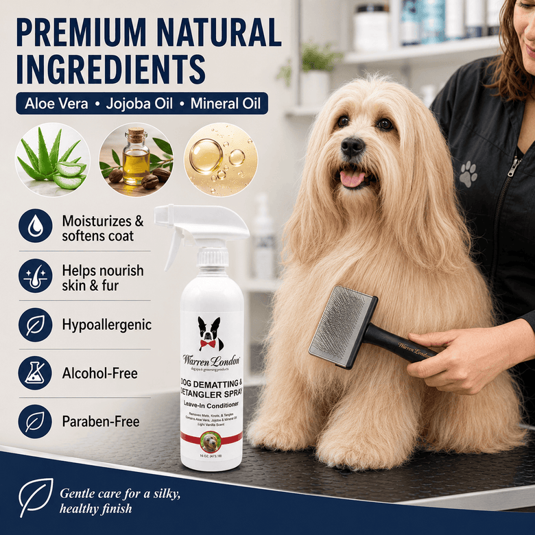 Warren London Spa Product Dog De-matting and Detangler Spray - Leave-In Conditioner