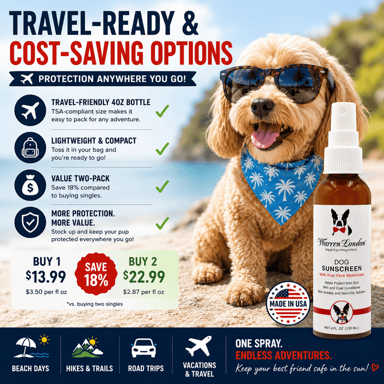 Warren London Spa Product Dog Sunscreen With Aloe Vera Moisturizer
