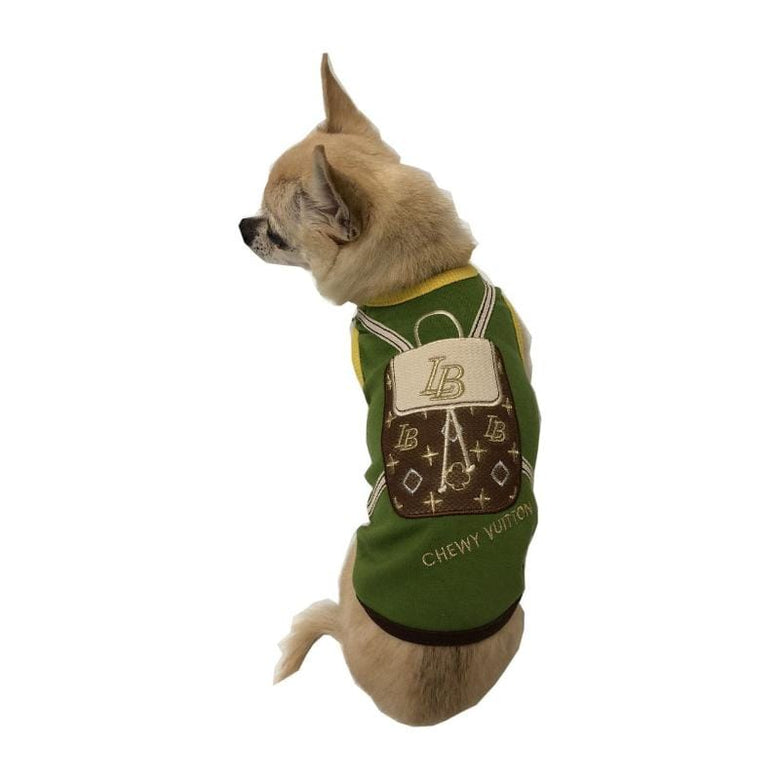 luna blue Tee's Olive / MD Chewy Backpack Dog Tee