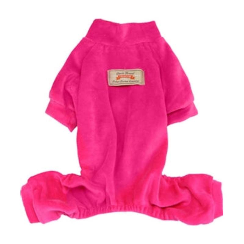 Parisian Pet Pajamas LG Velour Pink Dog Jumper - Only Available in Size LG