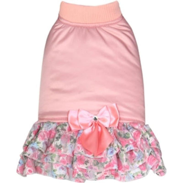 Parisian Pet® Dresses LG Warm Pink Floral Dog Snowdress