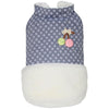 Parisian Pet® Jackets SM Spring Daisy Flowers Burlap Fleece Dog Coat