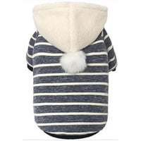 Parisian Pet Dog Apparel MD Striped Pom Pom Dog Hoodie