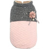 Parisian Pet® Jackets LG Scalloped Pink with Flower Adornment Dog Jacket