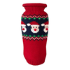 Dallas Dogs, Ltd Sweaters 6" Santa Faces Fair Isle Red Dog Sweater