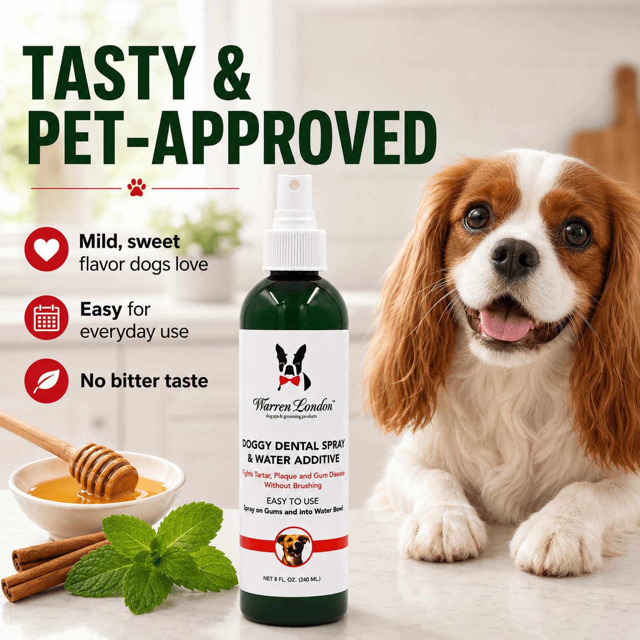 Warren London Spa Product Doggy Dental Spray & Water Additive