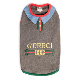 luna blue Tee's LtGR / SM GRRRCI Dog Tank