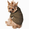Winter Combed 100% Cotton Cable Knit Herb Green Warm Dog Sweater