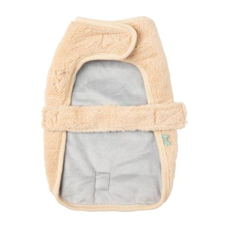 FuzzYard SWEATERS Soft Beige Teddy Wrap Fleece Dog Vest
