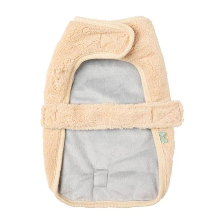 FuzzYard SWEATERS Soft Beige Teddy Wrap Fleece Dog Vest