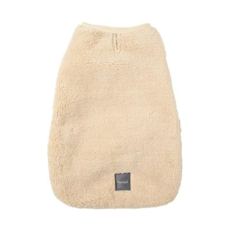 FuzzYard SWEATERS Sz 1 Soft Beige Teddy Wrap Fleece Dog Vest