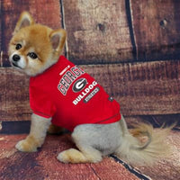 Pets First dog apparel Georgia Bulldogs Red Dog Tee