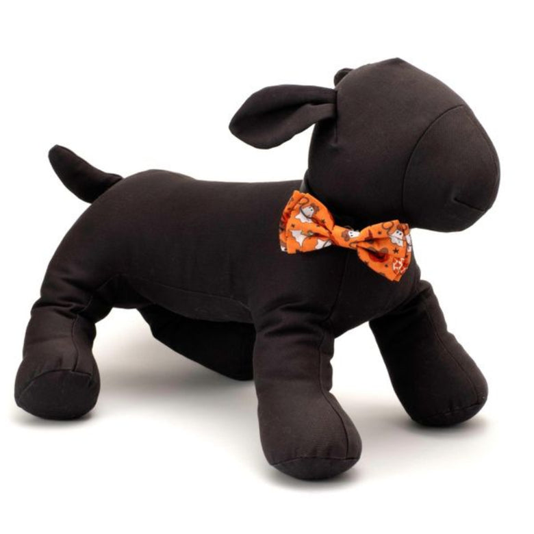 Howdyween Orange Spooky Western Bow Tie Pet Collar Attachment - 2 Sizes