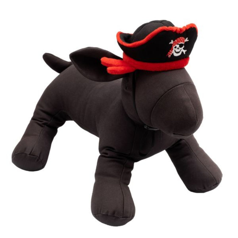 Haunted High Seas Black & Red Pirate Dog Hat - 2 Sizes