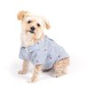 The Worthy Dog CollardShirts Navy Stripe Blue & White with Red Anchors Collared Dog Shirt