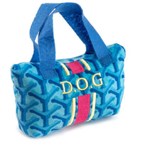 Haute Diggity Dog dog toys Grrryard Blue Handbag Squeaker Plush Dog Toy