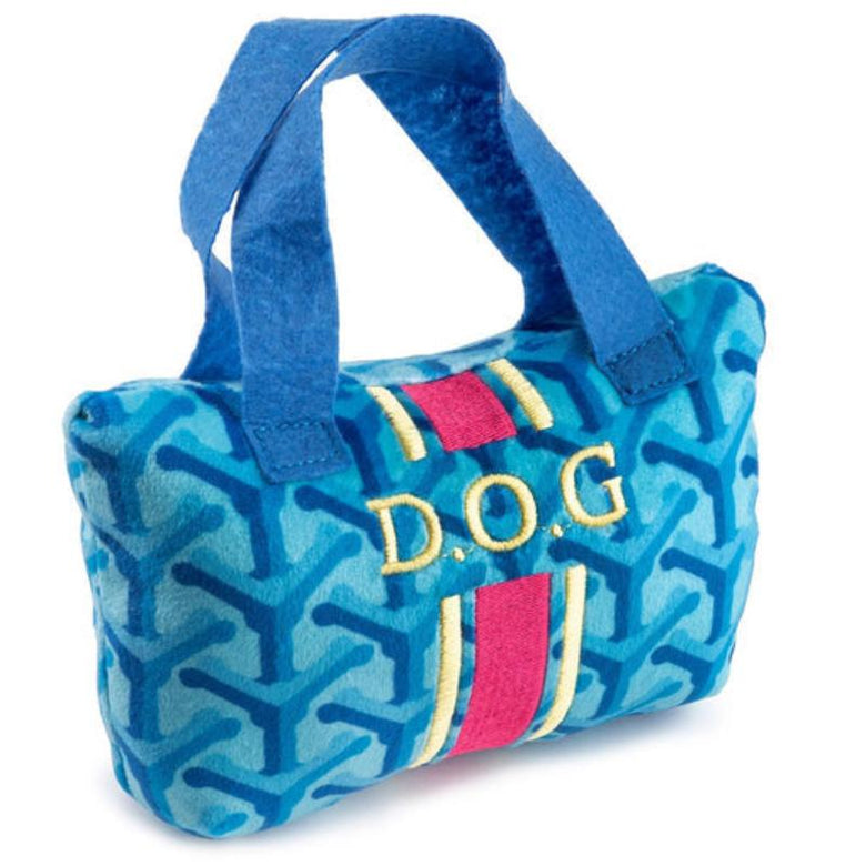 Haute Diggity Dog dog toys Grrryard Blue Handbag Squeaker Plush Dog Toy