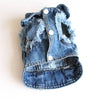 AE Jackets Distressed Denim Fringe Pet Vest