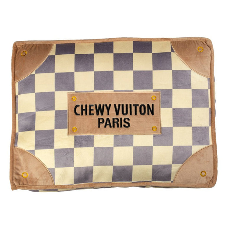 Brown Checker Chewy Posh Comfy Pet Bed
