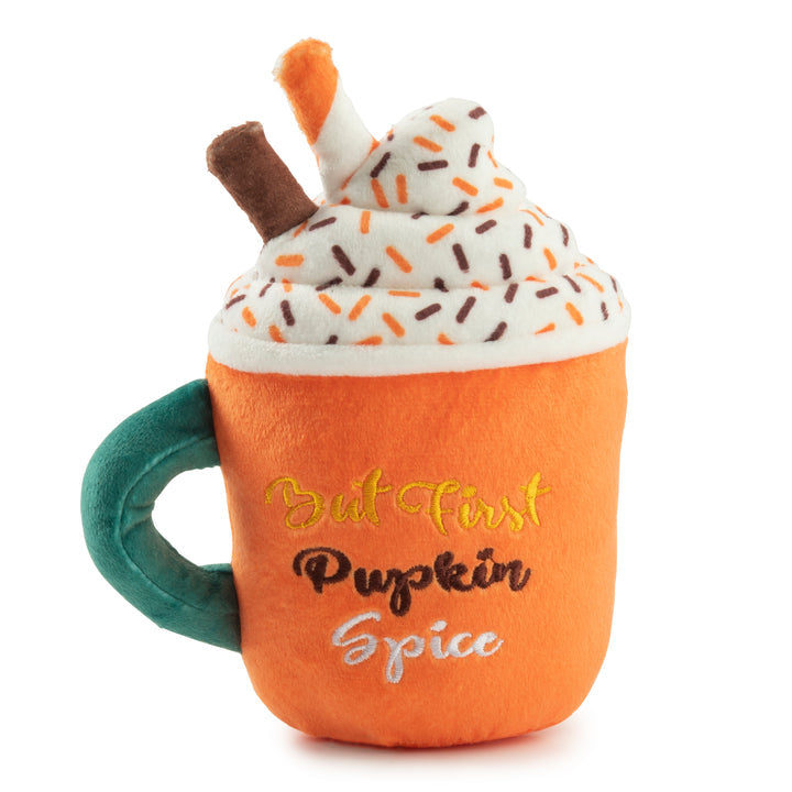 Pupkin Spice Latte Mug Plush Squeaky Fall Season Dog Toy