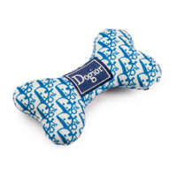 Dog-ior Blue Bone Plush Squeaky Dog Toy - 3 Sizes