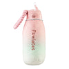 Gradient pink to white plush toy with 'Pawlates' branding on a white background
