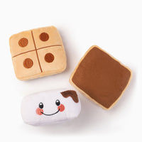 Camping Pups Smores Plush Squeaky Dog Toy