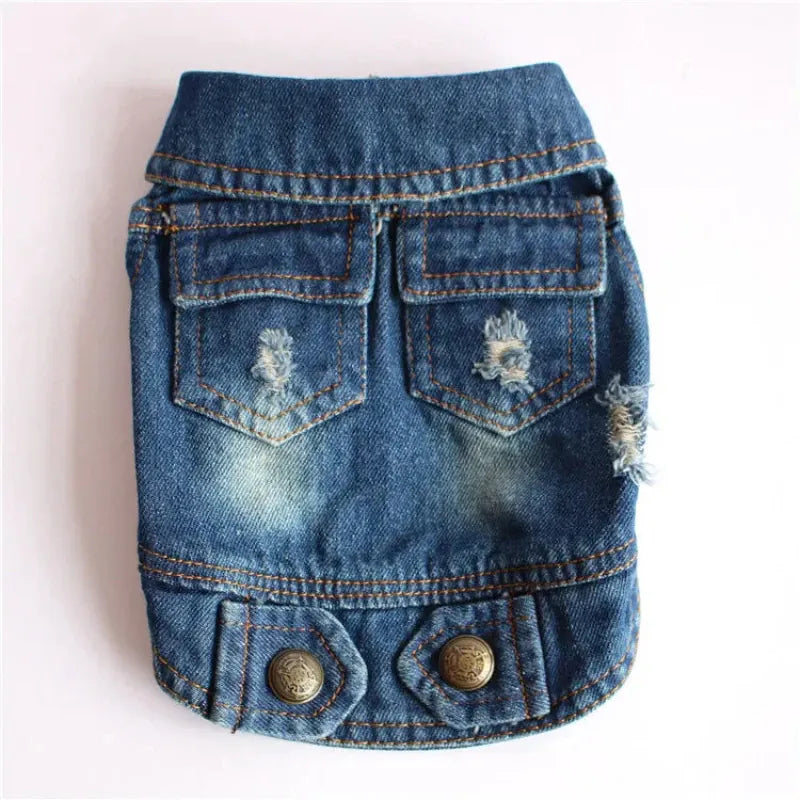 AE Jackets XS Dark Denim Pet Vest With Pockets