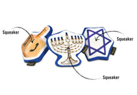 Hanukkah 3-Pc Plush Squeaker Holiday Dog Toy Set