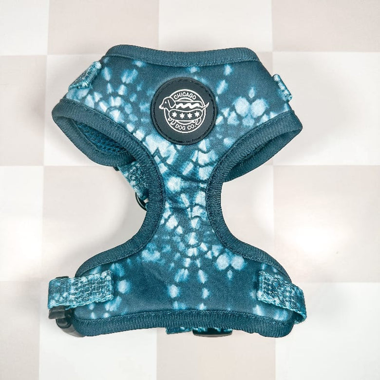 Chicago Dog Co. Pet Collars & Harnesses Denim Tie Dye Harness