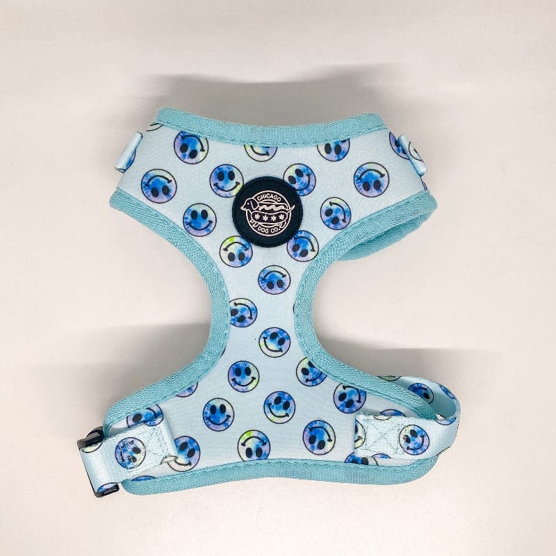 Chicago Dog Co. Pet Collars & Harnesses Tie Dye Smiley Harness