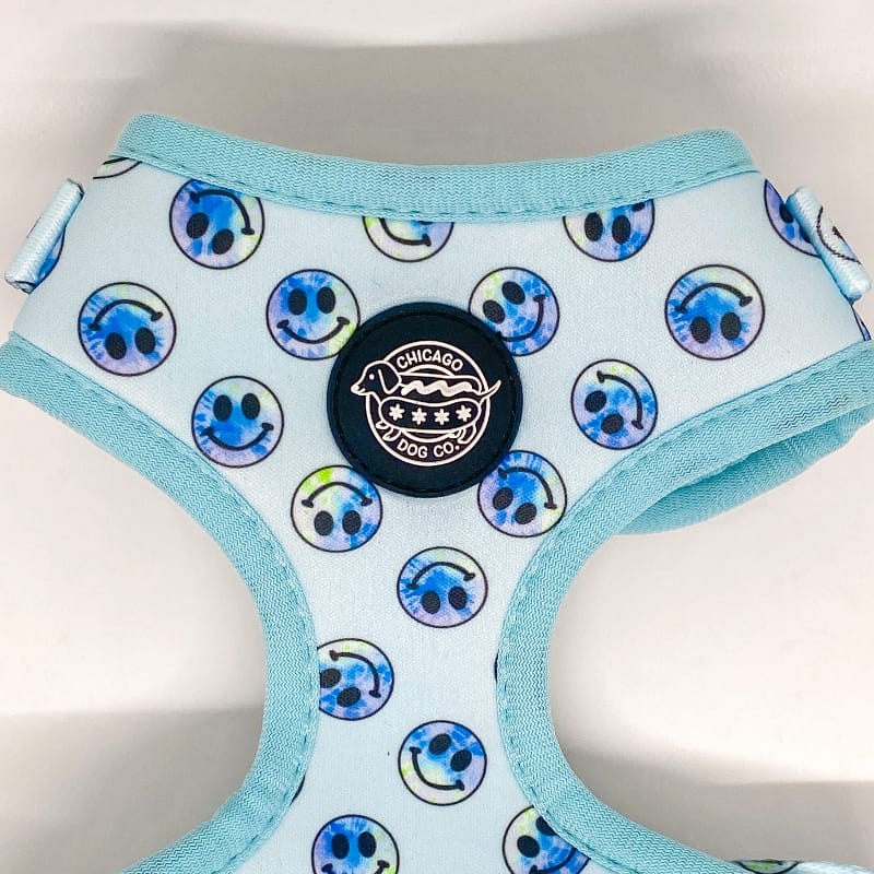 Chicago Dog Co. Pet Collars & Harnesses Tie Dye Smiley Harness