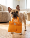 Barkin Bag Orange Plush Squeaky Dog Toy