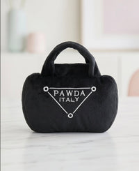 Pawda Black Handbag Plush Squeaky Dog Toy - 2 Sizes
