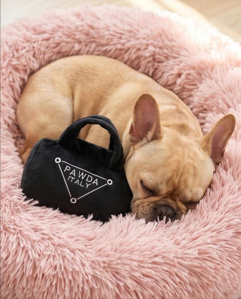 Pawda Black Handbag Plush Squeaky Dog Toy - 2 Sizes