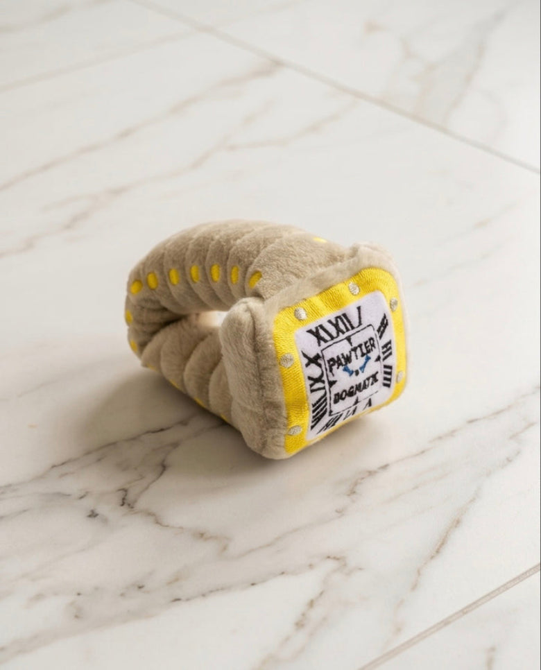 Pawtier Watch Plush Squeaky Dog Toy