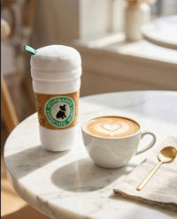 Starbarks White Coffee Cup Plush Squeaky Dog Toy - 3 Sizes