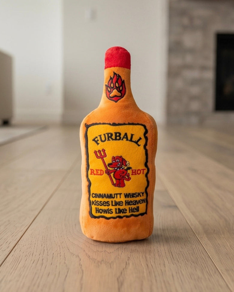 Furball Cinnamutt Bottle Plush Squeaky Dog Toy