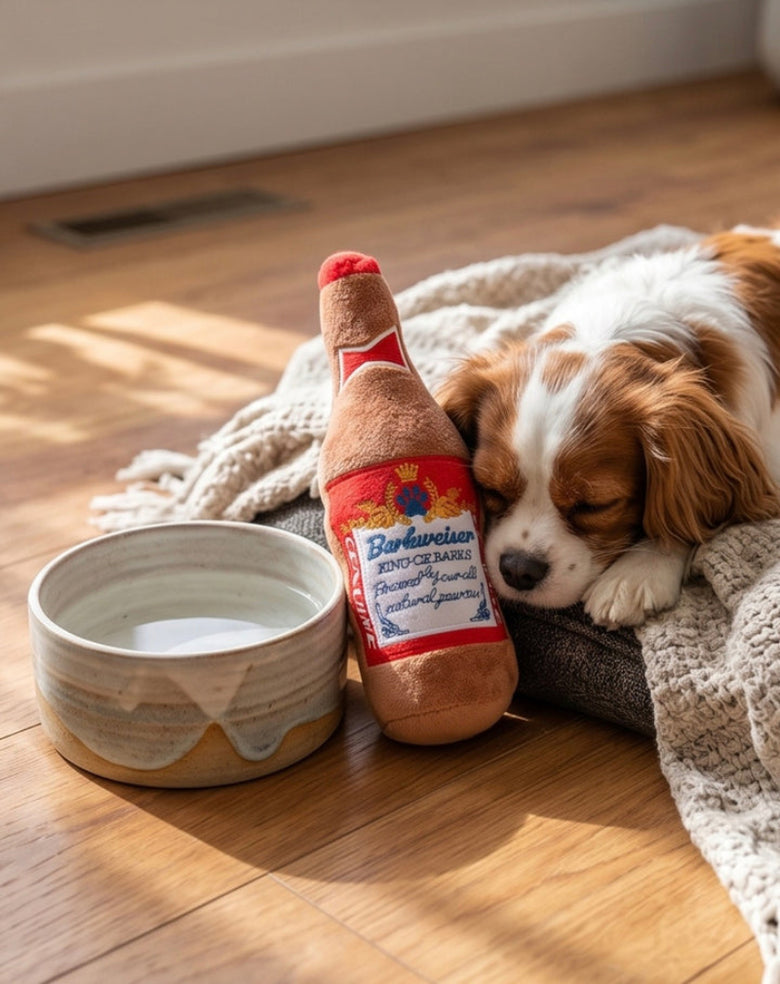 Barkweiser Bottle Plush Squeaky Dog Toy