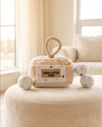 White Chewy Trunk Interactive Activity House Rope Dog Toy Set - 4Pc