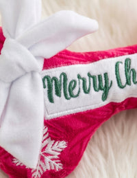 Puppermint Bone Original (Merry Christmas) Plush Squeaky Holiday Dog Toy