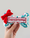 Puppermint Bone Holly (Seasons Grrreetings) Christmas Holiday Plush Squeak Dog Toy