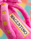 Wagentino Pink Sandal Plush Squeaky Dog Toy
