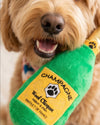 Woof Clicquot Classic Bottle Plush Squeaky Dog Toy